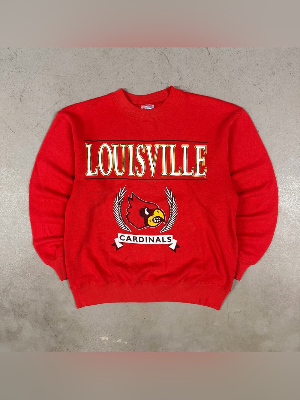 Vintage 90s Louisville Cardinals College Sportswear Retro Crewneck Sweatshirt